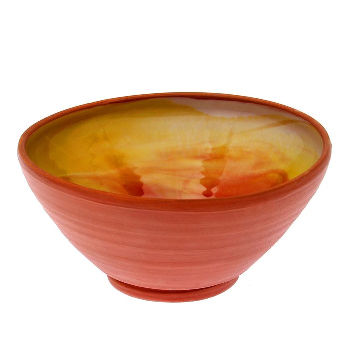 Пиала "Колорит" оранжевая, красная глина, 0,5 л