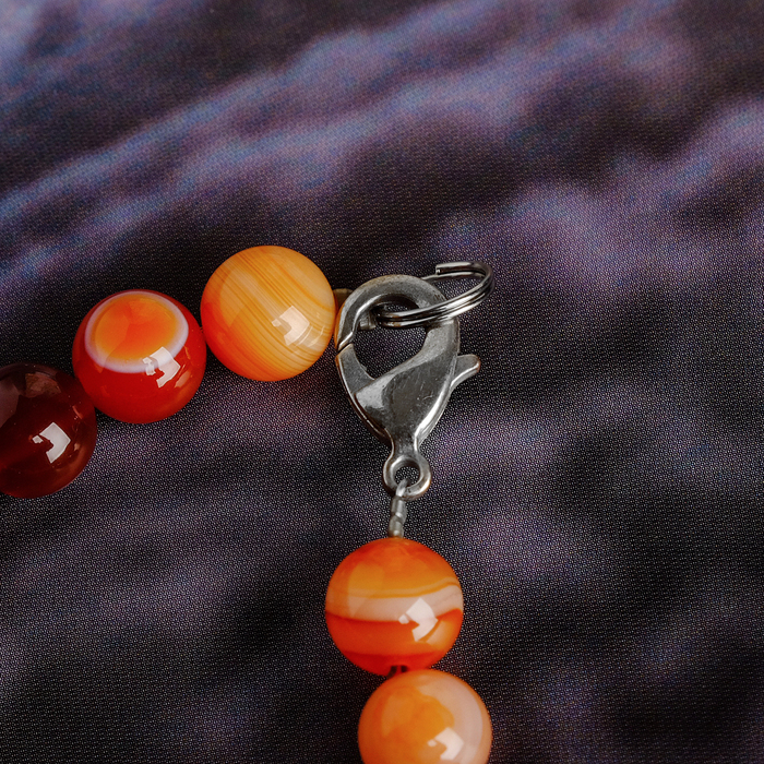 Колье льдинки "Агат синий с хрусталём", 40 см