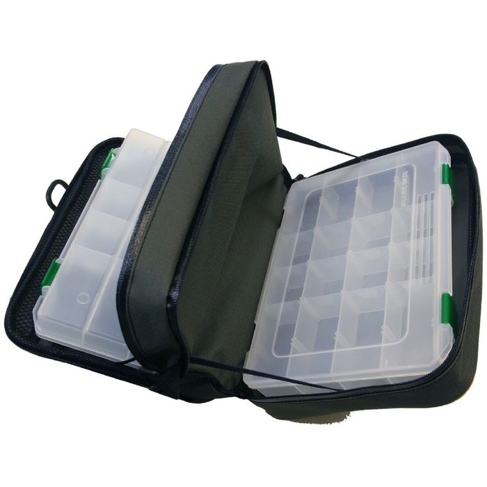 Cумка для рыболовных снастей плечевая c 2 коробками