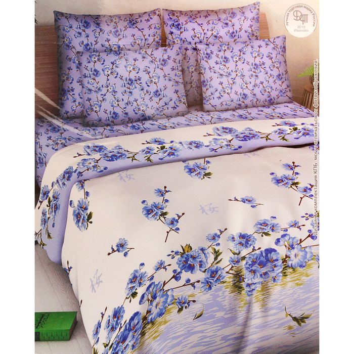 Постельное бельё 1,5 сп "Василиса: Цветение персика", 215х145см, 214х150см, 70х70см - 2 шт