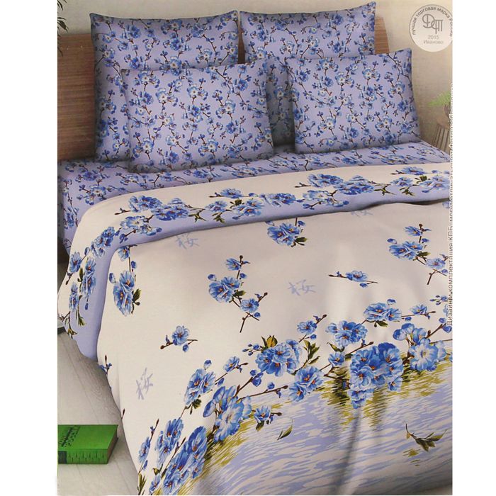 Постельное бельё 2 сп "Василиса: Цветение персика", 215х175см, 220х200см, 70х70см - 2 шт