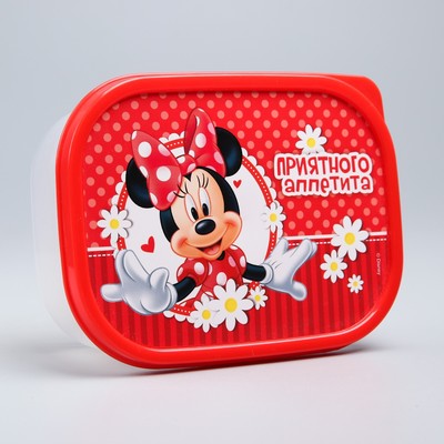 Ланч-бокс прямоугольный, 500 мл, Минни Маус "Приятного аппетита"