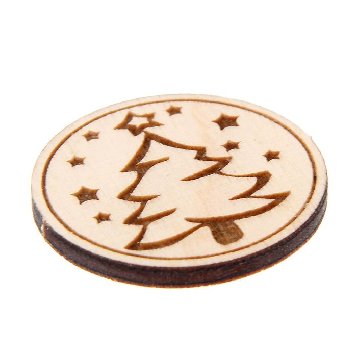 Фишки деревянные в наборе «Новогодняя ёлка»,