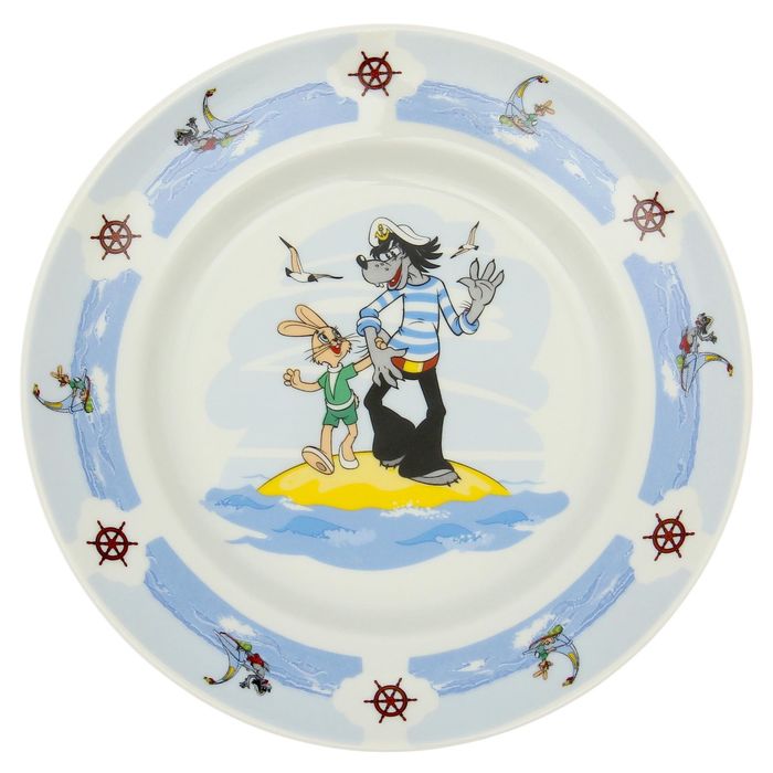 Тарелка мелкая 20 см "Ну, погоди!"