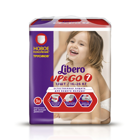 

Трусики Libero Up Go Extra Large+, размер 7, 12 шт.
