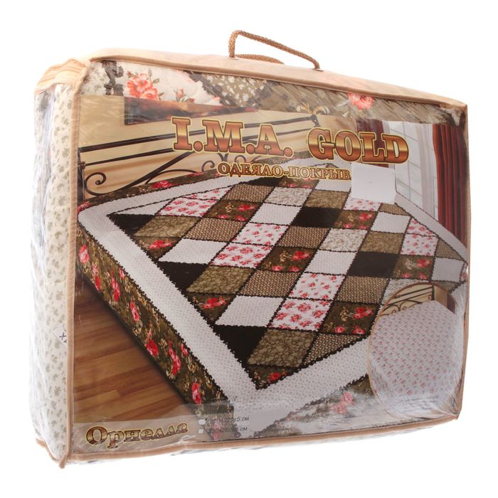 Покрывало шелк Marianna ИМА ГОЛД Орнелла 200х220 см, микрофибра пэ100%