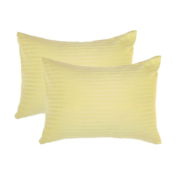 Комплект наволочек "Этель" оливковый, 50х70 - 2 шт., страйп-сатин, 135 г/м2