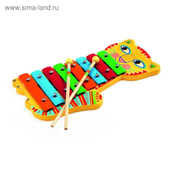 Игрушка музыкальная ксилофон «Кот», 8 тонов