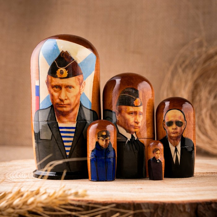 Матрешка "Путин-Крым 1", 5 кукол, 10 см