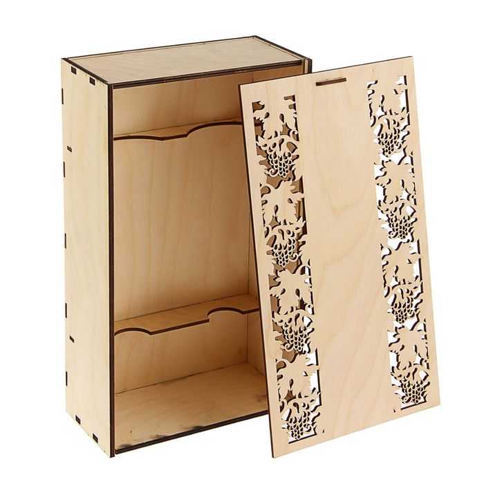 Коробка для вина двойная"Виноград" 38*22*11 см