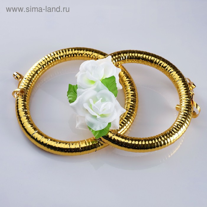 Кольца на радиатор «Свадьба» с белыми цветами
