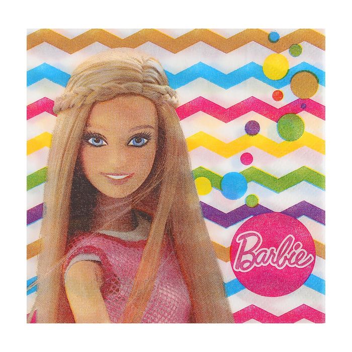 Салфетки бумажные "Барби", 25 х 25 см, набор 16 шт.