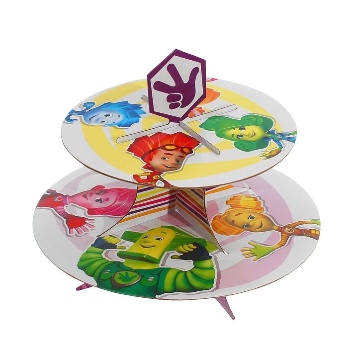 Подставка для пирожных двухъярусная "Фиксики"