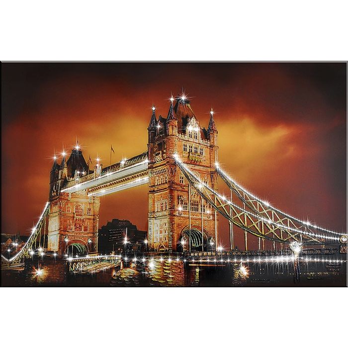 Картина на оргстекле со стразами "Символ Туманной Столицы" 120*80 см