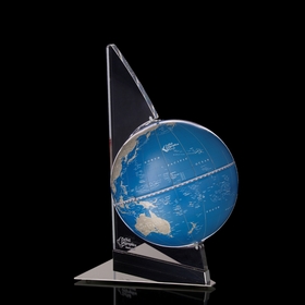 Глобус-сувенир настольный 'Парус', синий, 24 × 24 × 41,5 см Ош