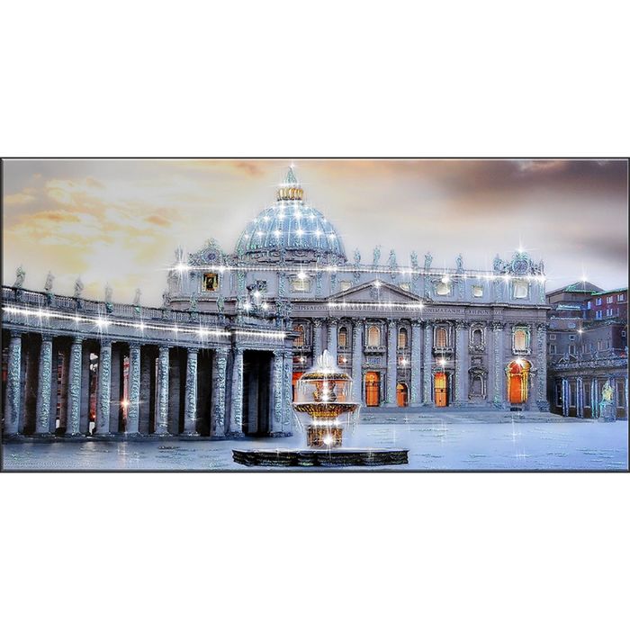 Картина на оргстекле со стразами "Сердце Италии" 100*50 см