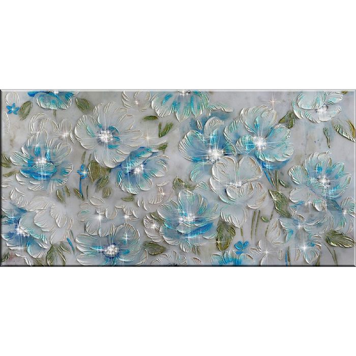 Картина на оргстекле со стразами "Пастельный Сад" 180*90 см