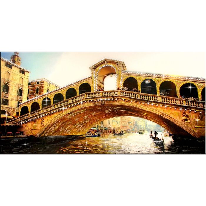 Картина на оргстекле со стразами "Риальто" 180*90 см