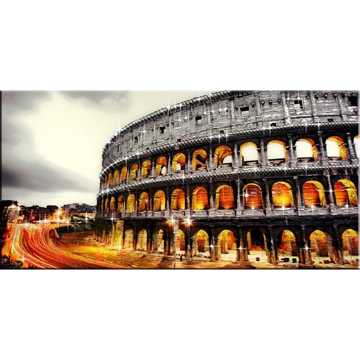 Картина на оргстекле со стразами "Колизей" 180*90 см