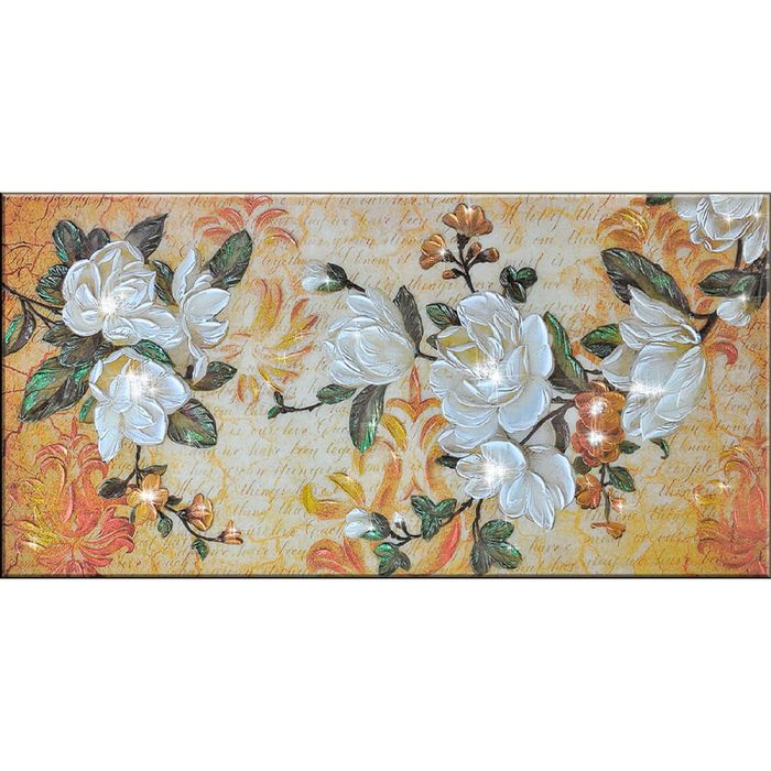 Картина на оргстекле со стразами "Магнолия" 140*70 см