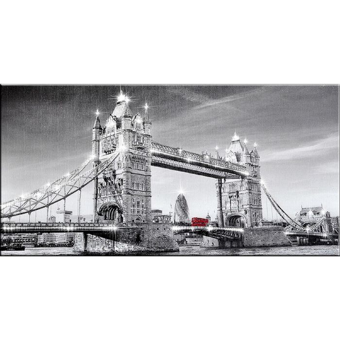 Картина на оргстекле со стразами "Тауэрский мост" 180*90 см