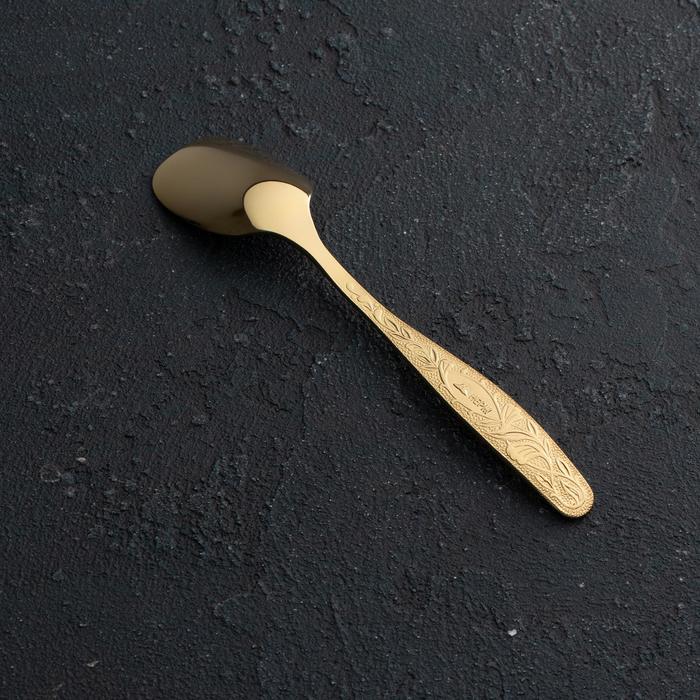 

Ложка для сахара «Уралочка», толщина 2 мм, с полным декоративным покрытием, цвет золотой