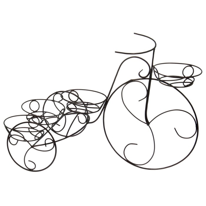 Подставка для цветов напольная "Велосипед" на 4 цветка