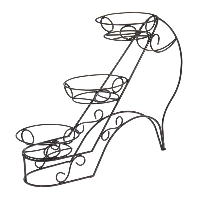 Подставка для цветов на 3 цветка напольная "Туфелька"