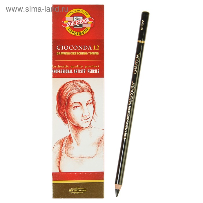 

Уголь в карандаше 4.2 мм Koh-I-Noor GIOCONDA 8810/2, Charcoal 4.2, средний (искусственный)