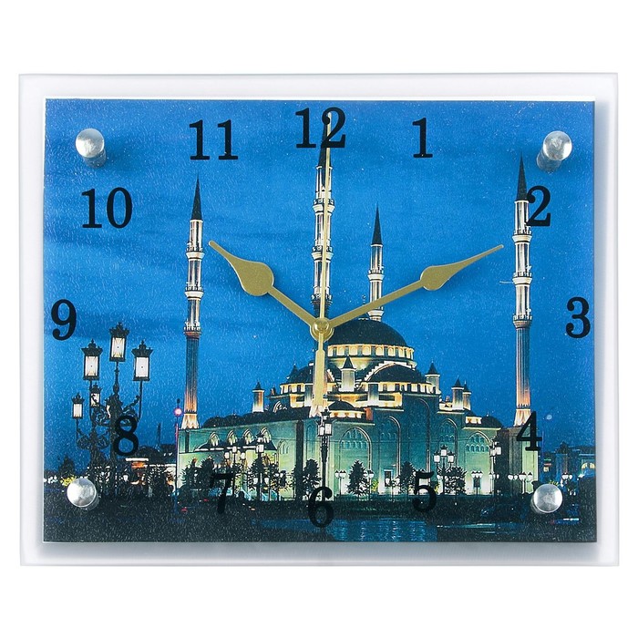 Часы настенные прямоугольные "Мусульманские", 20х25 см микс