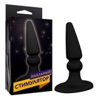 Фаллоимитатор анальный "Джага-Джага" с изгибом, 10 см, чёрный