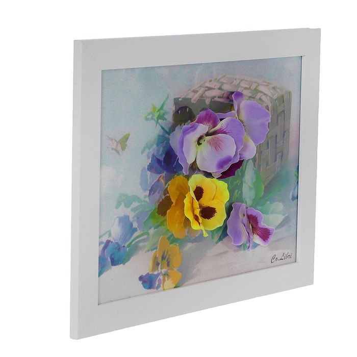 Картина-гербарий "Анютины глазки"