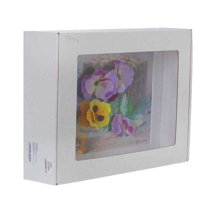 Картина-гербарий "Анютины глазки"