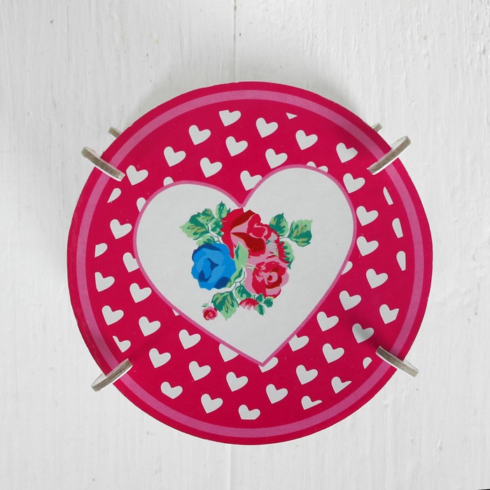 Подставка для пирожных "Цветочная поляна", набор 3 шт.