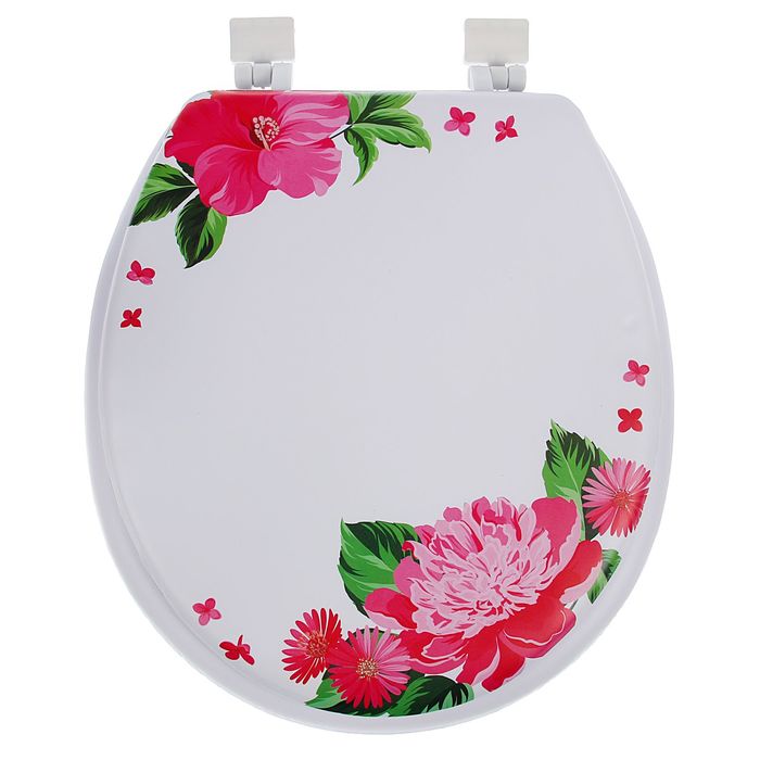 Сиденье для унитаза, мягкое "Пионы"