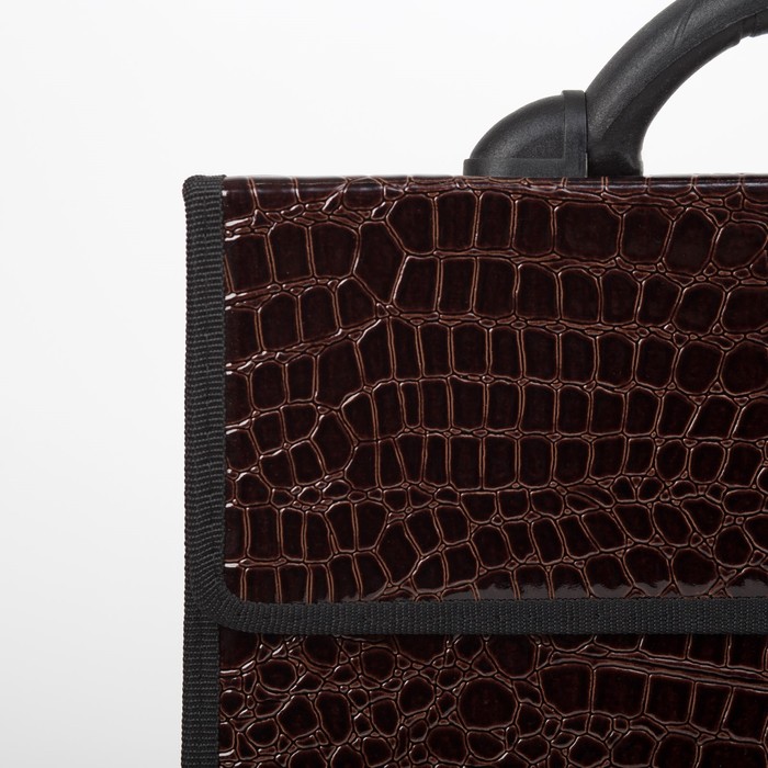 Портфель деловой "Колпино", 2 отдела, коричневая анаконда