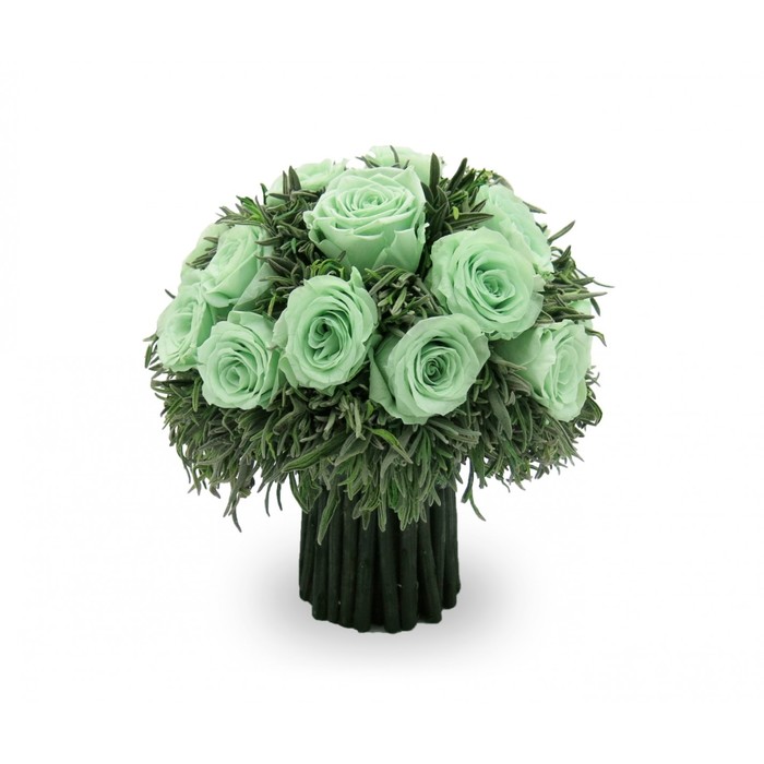 Декоративная композиция "Магия", лаванда и розы, 19 х 19 х 19 см, фисташковый