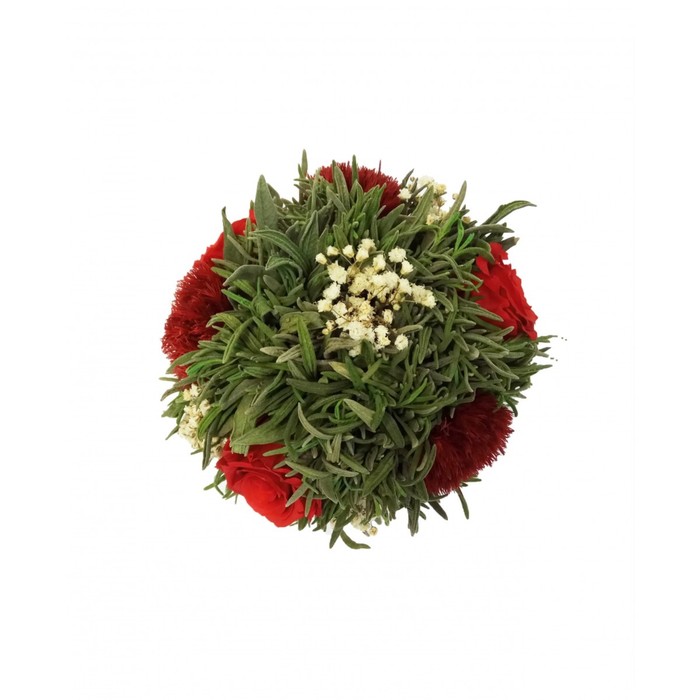 Декоративная композиция "Лаванда" букет, 13 х 13 х 15 см, красный