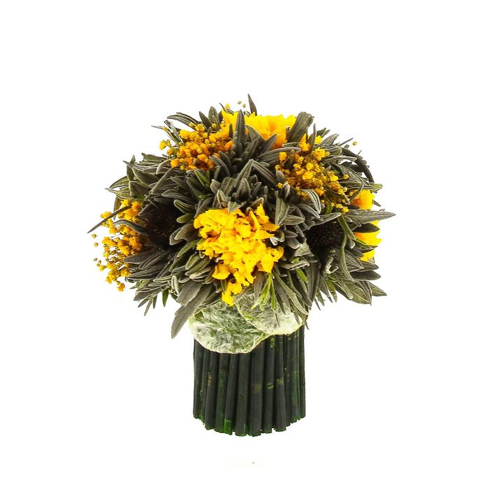 Декоративная композиция "Лаванда" малая, 14 х 14 х 15 см, оранжевый