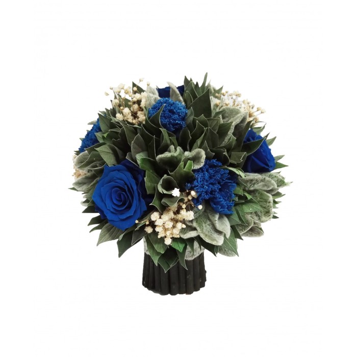 Декоративная композиция "Вельвет", чистец, 18 х 18 х 18.5 см