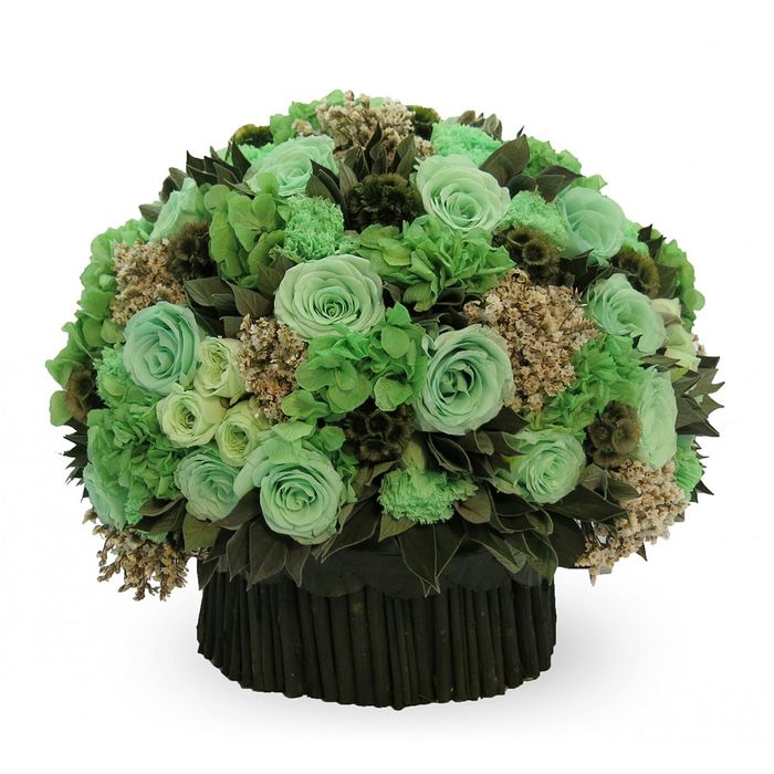 Декоративная композиция "Вип букет", 36 х 36 х 29 см, фисташка