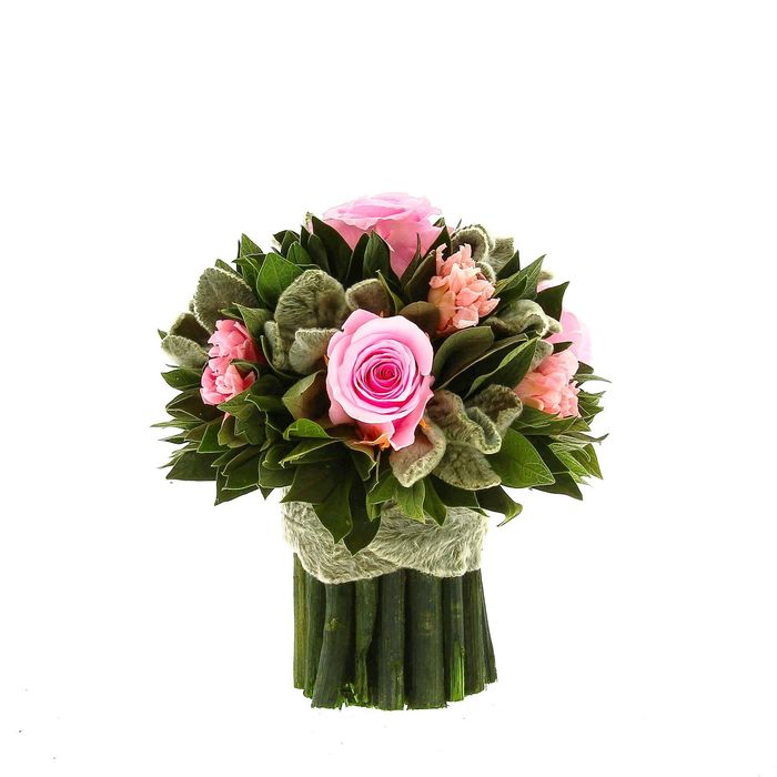 Декоративная композиция "Вельвет" малый, 14 х 14 х 15 см, ярко-розовый