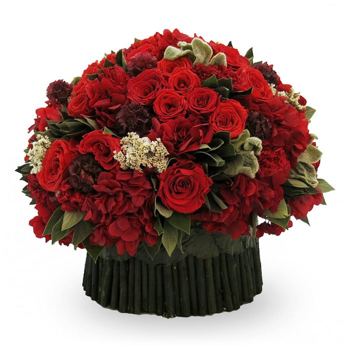 Декоративная композиция "Вип букет", 36 х 36 х 29 см, красный