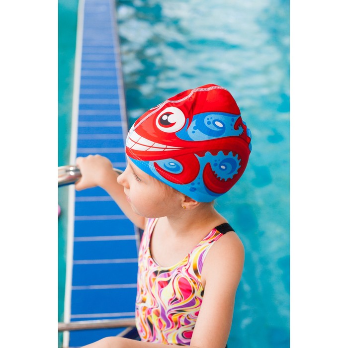 Шапочка для плавания "Осьминожка", детская, текстиль