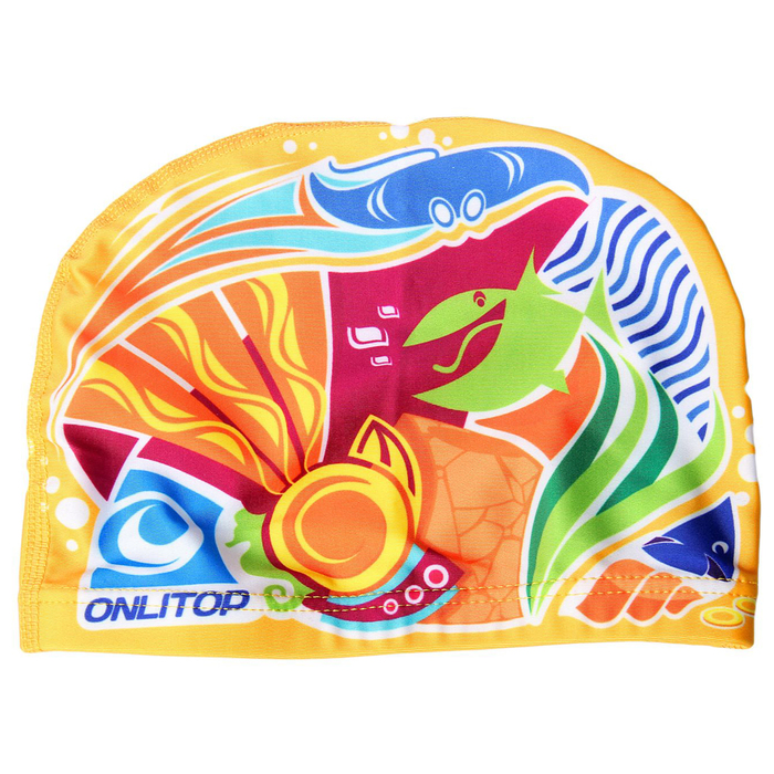 Шапочка для плавания "Подводный мир", детская, текстиль