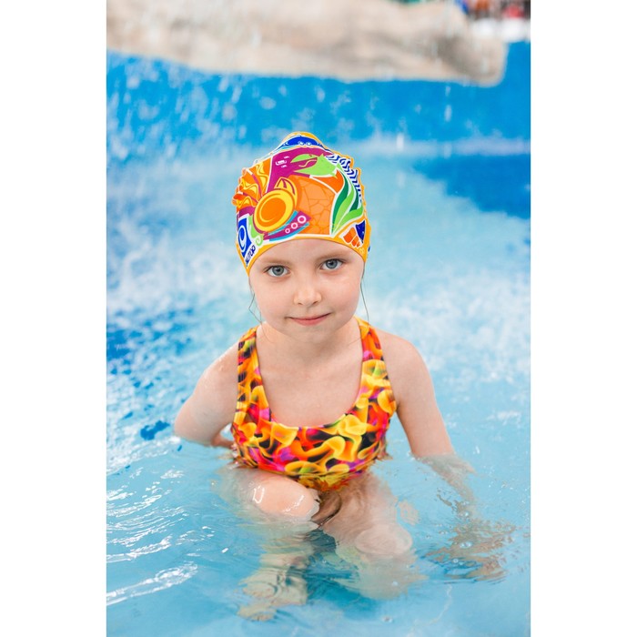 Шапочка для плавания "Подводный мир", детская, текстиль