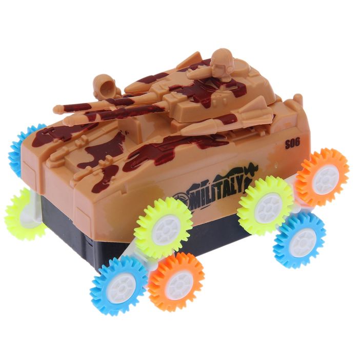 Машина-перевёртыш "Спецназ", работает от батареек, цвета МИКС