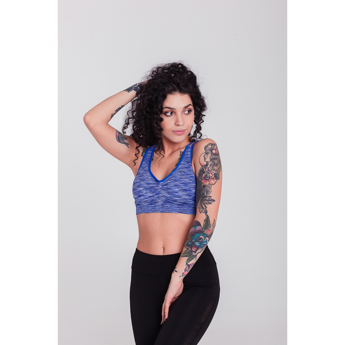 Спортивный топ ONLITOP Fitness time, размер 46-48, цвет синий