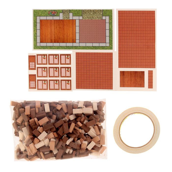 Конструктор из кирпичиков "Дом с гаражом", 490 деталей