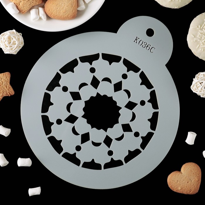 Трафарет для выпечки d 20 см "Круговорот"